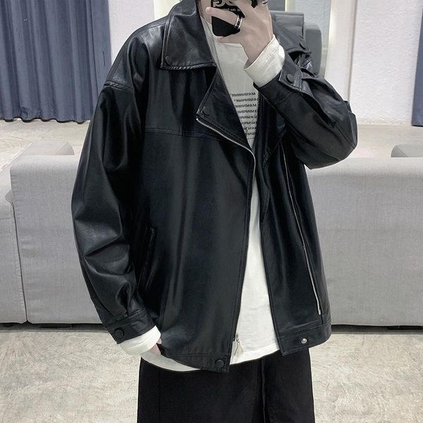 men's long stylish baseball pu leather jackets russian loose motorcycle jacket faux fur coats bomber trench outerwear &, Black
men's long stylish baseball pu leather jackets russian loose motorcycle jacket faux fur coats bomber trench outerwear &, Black