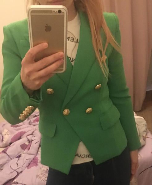 women's suits & blazers high street 2021 fashion designer blazer classic lion double buttons slim fitting green jacket wholesale, White;black
women's suits & blazers high street 2021 fashion designer blazer classic lion double buttons slim fitting green jacket wholesale, White;black