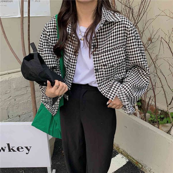 women's jackets hzirip black chess women short jackets with full sleeves chic oversize all the soft female casual games loose autumn co, Black;brown
women's jackets hzirip black chess women short jackets with full sleeves chic oversize all the soft female casual games loose autumn co, Black;brown