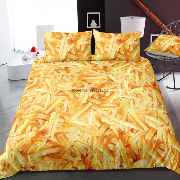 bedding sets 3d set food duvet cover polyester hamburger fries bed linen comfortable bedclothes soft pillowcase
bedding sets 3d set food duvet cover polyester hamburger fries bed linen comfortable bedclothes soft pillowcase