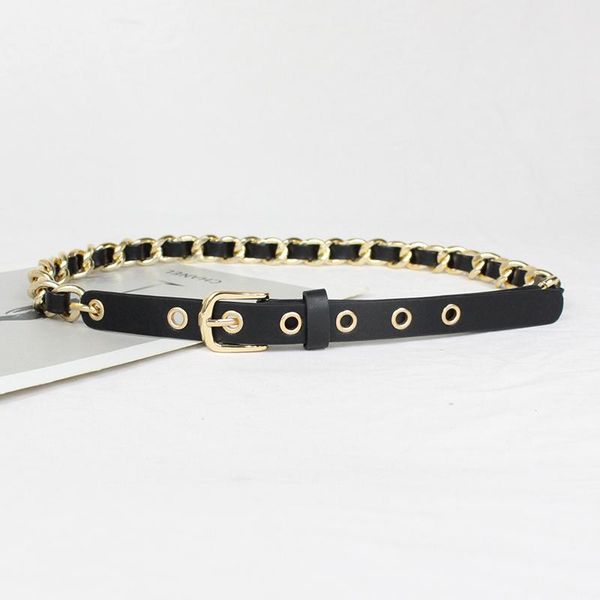 belts fashion women's versatile needle buckle belt metal woven decorative imitation leather, Black;brown
belts fashion women's versatile needle buckle belt metal woven decorative imitation leather, Black;brown