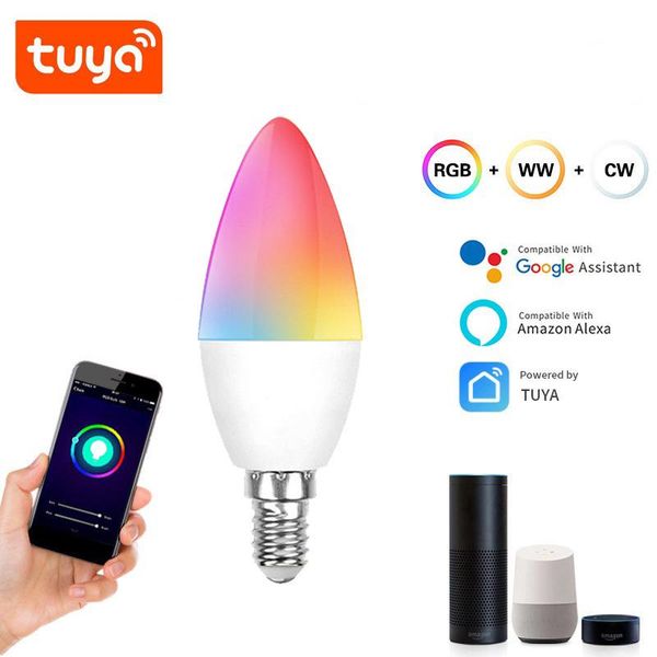 smart home control 5w wifi tuya led light bulb e12/e14 ampoule intelligent dimmable night lamp apply to alexa google assistant echo
smart home control 5w wifi tuya led light bulb e12/e14 ampoule intelligent dimmable night lamp apply to alexa google assistant echo