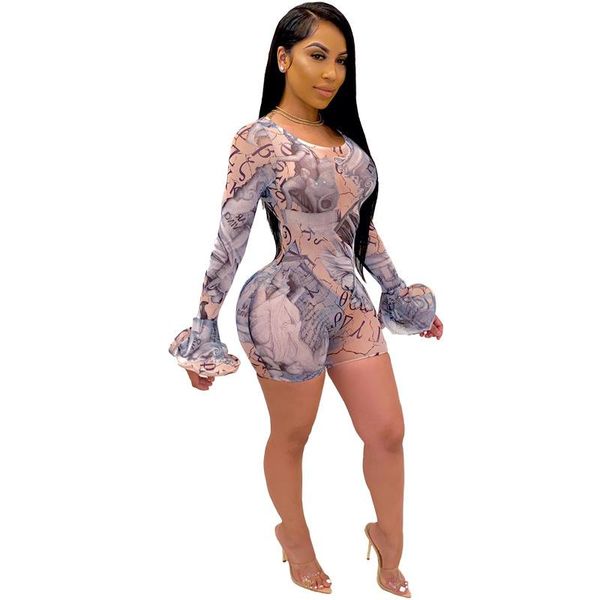 adogirl women mesh see through flared sleeve short jumpsuit romper o-neck print bodycon playsuit club one piece bodysuit women's jumpsu, Black;white
adogirl women mesh see through flared sleeve short jumpsuit romper o-neck print bodycon playsuit club one piece bodysuit women's jumpsu, Black;white