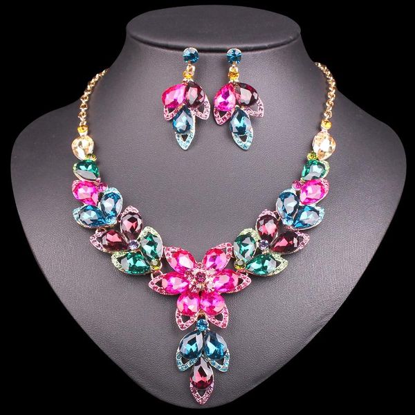 earrings & necklace fashion bridal jewelry sets wedding engagement for brides party costume crystal gold color jewellery, Silver
earrings & necklace fashion bridal jewelry sets wedding engagement for brides party costume crystal gold color jewellery, Silver