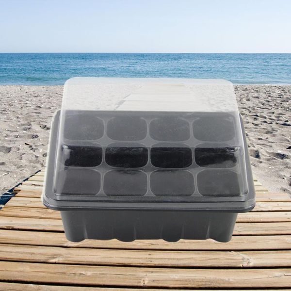 planters & pots 10 pcs 18x14x6cm tray sprout plate 12-cells nursery with transparent lids box for gardening bonsai (black)
planters & pots 10 pcs 18x14x6cm tray sprout plate 12-cells nursery with transparent lids box for gardening bonsai (black)