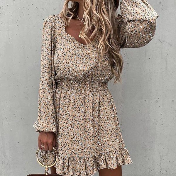 square collar backless mini dress 2021 autumn puff long sleeve ruffle a-line vintage women floral print party casual dresses, Black;gray
square collar backless mini dress 2021 autumn puff long sleeve ruffle a-line vintage women floral print party casual dresses, Black;gray