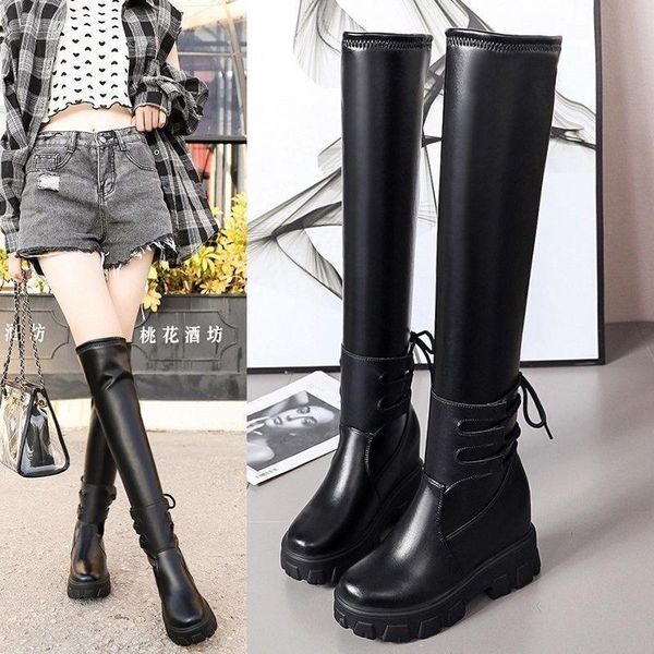 boots knee high women's 2021 net red tube thick sole inside shoes winter plush knight, Black
boots knee high women's 2021 net red tube thick sole inside shoes winter plush knight, Black