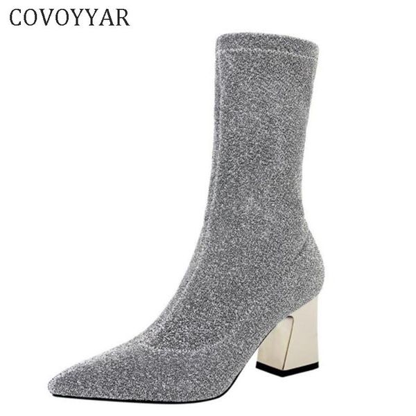 boots covoyyar bling women fashion slim fit pointed toe block high heel sock booties autumn winter shoes wbs488, Black
boots covoyyar bling women fashion slim fit pointed toe block high heel sock booties autumn winter shoes wbs488, Black