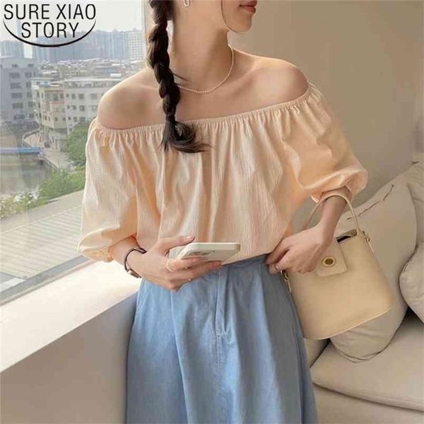 summer blouse short sleeve sweet women blouses slash neck off shoulder solid casual loose clothes blusas 14246 210506, White
summer blouse short sleeve sweet women blouses slash neck off shoulder solid casual loose clothes blusas 14246 210506, White