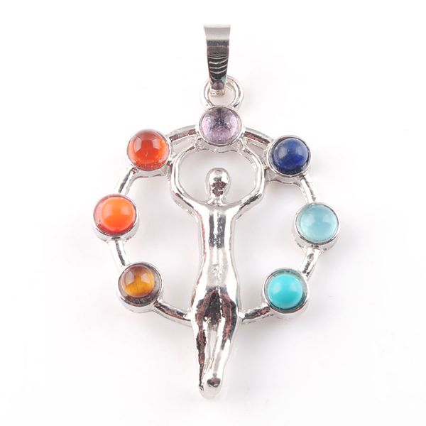 wojiaer 7 chakras natural stones god priest pendants health amulet healing necklace 18" length jewelry charms pendant n3270, Silver
wojiaer 7 chakras natural stones god priest pendants health amulet healing necklace 18" length jewelry charms pendant n3270, Silver