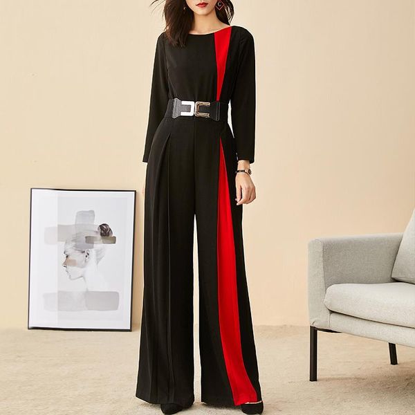 women's jumpsuits & rompers fashion splicing jumpsuit women black combinaison pantalon femme sashes one piece patchwork womens, Black;white
women's jumpsuits & rompers fashion splicing jumpsuit women black combinaison pantalon femme sashes one piece patchwork womens, Black;white
