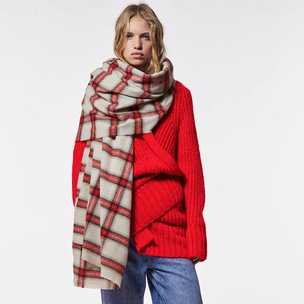 2021z autumn and winter new red line large lattice scarf women's imitation cashmere warm oversized shawl, Blue;gray
2021z autumn and winter new red line large lattice scarf women's imitation cashmere warm oversized shawl, Blue;gray