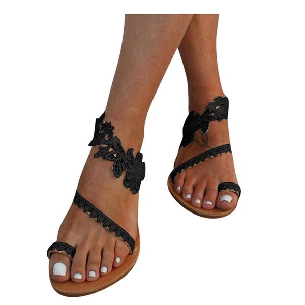 women's sandals 2021 women flat shoes summer roman lace straps floral style sandalias mujer slip-on beach, Black
women's sandals 2021 women flat shoes summer roman lace straps floral style sandalias mujer slip-on beach, Black