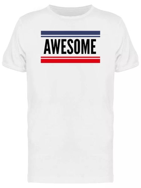 slogan awesome logo graphic men's tee -image by shutterstock, White;black
slogan awesome logo graphic men's tee -image by shutterstock, White;black