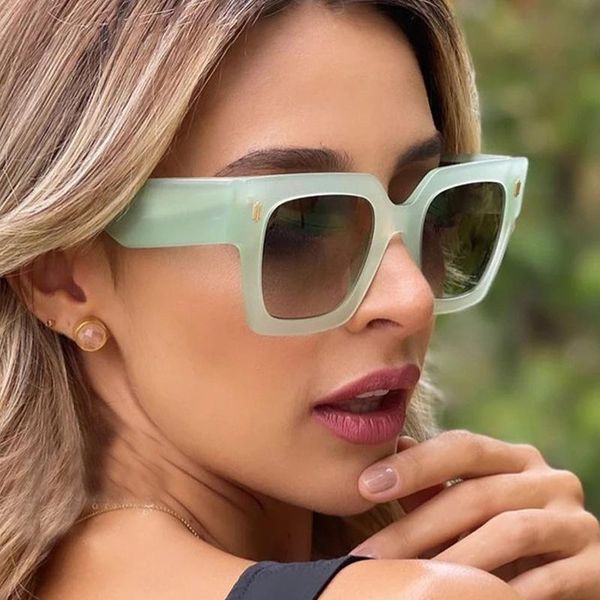 sunglasses luxury square women brand designer retro big frame sun glasses vintage gradient eyewear uv400, White;black
sunglasses luxury square women brand designer retro big frame sun glasses vintage gradient eyewear uv400, White;black