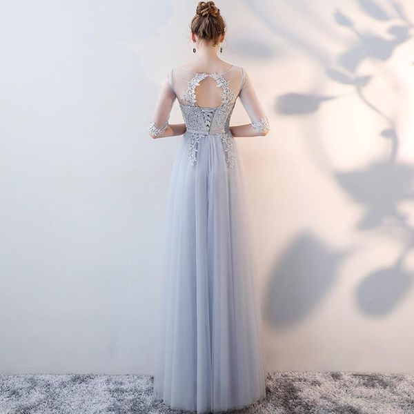 bridesmaid dress store promotion dressses price light gray dresses three quarter sleeves soft tulle applique, White;pink
bridesmaid dress store promotion dressses price light gray dresses three quarter sleeves soft tulle applique, White;pink