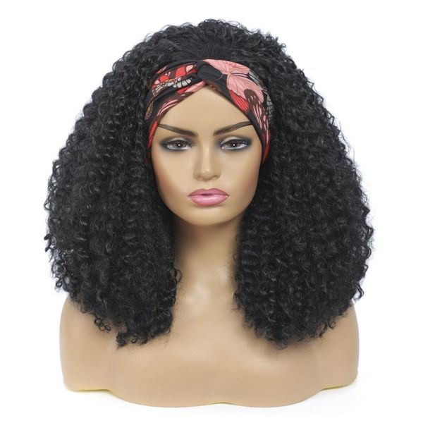 synthetic wigs afro 18 inch kinky curly hair with headband scarf glueless full machine made wig for black women fashion style 
synthetic wigs afro 18 inch kinky curly hair with headband scarf glueless full machine made wig for black women fashion style