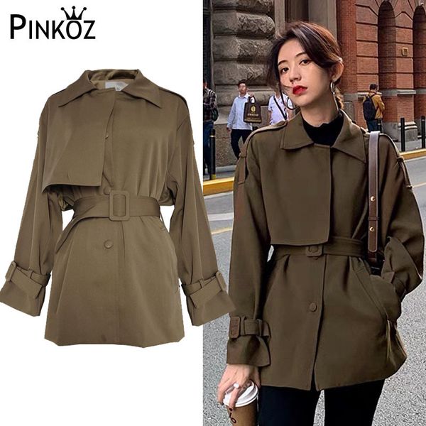 vintage women brown stitch big size trench lapel long sleeve loose fit windbreaker fashion tide spring autumn 210421, Black;brown
vintage women brown stitch big size trench lapel long sleeve loose fit windbreaker fashion tide spring autumn 210421, Black;brown