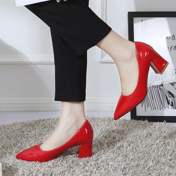 spring candy color high heels square heeled pumps patent leather dress shoes boat woman black pump 6870
spring candy color high heels square heeled pumps patent leather dress shoes boat woman black pump 6870