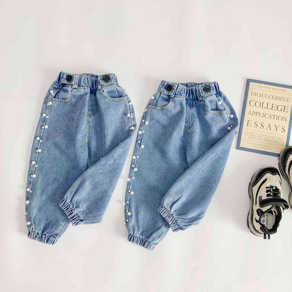 autumn cute girls fashion side pearl casual jeans 1 6 years baby girl all match denim pants, Blue
autumn cute girls fashion side pearl casual jeans 1 6 years baby girl all match denim pants, Blue
