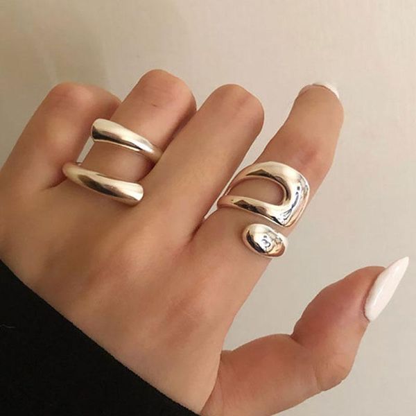 cluster rings minimalist silver color open adjustable for women fashion creative hollow irregular geometric birthday party jewelry gifts, Golden;silver
cluster rings minimalist silver color open adjustable for women fashion creative hollow irregular geometric birthday party jewelry gifts, Golden;silver