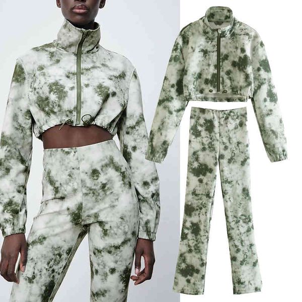 za summer women 2 pcs +pants turtleneck vintage tie dye printed shirt pocket zipper shirts bell-bottomed pants woman 210422, White
za summer women 2 pcs +pants turtleneck vintage tie dye printed shirt pocket zipper shirts bell-bottomed pants woman 210422, White
