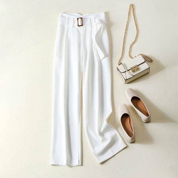 white belt loose-legged trousers women spring and summer casual pants feel thin high-waisted women's long pants 210522, Black;white
white belt loose-legged trousers women spring and summer casual pants feel thin high-waisted women's long pants 210522, Black;white