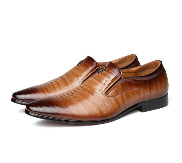 men's casual shoes business dress brogue men leather fashion groom crocodile pattern lazy, Black
men's casual shoes business dress brogue men leather fashion groom crocodile pattern lazy, Black