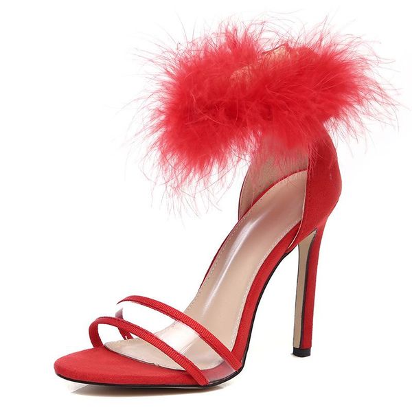 summer red black women roman high heels sandals fashion fur thin open toe ladies party shoes big size 35-42 dress
summer red black women roman high heels sandals fashion fur thin open toe ladies party shoes big size 35-42 dress