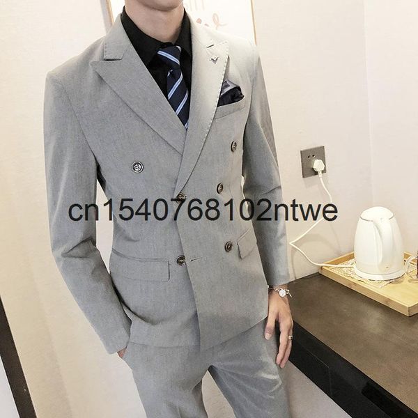 large autumn and winter men's suit korean version slim fashion handsome double breasted bridegroom wedding three piece set suits & blaz, White;black
large autumn and winter men's suit korean version slim fashion handsome double breasted bridegroom wedding three piece set suits & blaz, White;black