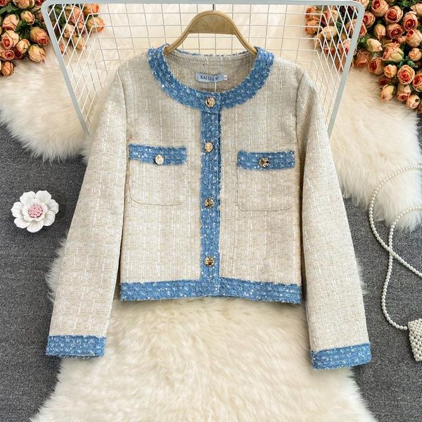 women's jackets women korean fashion long sleeve woolen short outwear crop fall winter small fragrance coats vintage tweed jacket coat, Black;brown
women's jackets women korean fashion long sleeve woolen short outwear crop fall winter small fragrance coats vintage tweed jacket coat, Black;brown