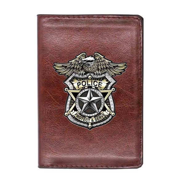 card holders protect & serve passport case personality leather men women travel id holder cover, Brown;gray
card holders protect & serve passport case personality leather men women travel id holder cover, Brown;gray