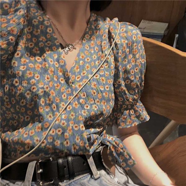 Women's Blouses & Shirts Summer Women Floral Boho Fashion Blouse Chiffon Vacation Casual Puff Sleeve Bandage Bow V Femme Outfits VN1E, White
Women's Blouses & Shirts Summer Women Floral Boho Fashion Blouse Chiffon Vacation Casual Puff Sleeve Bandage Bow V Femme Outfits VN1E, White