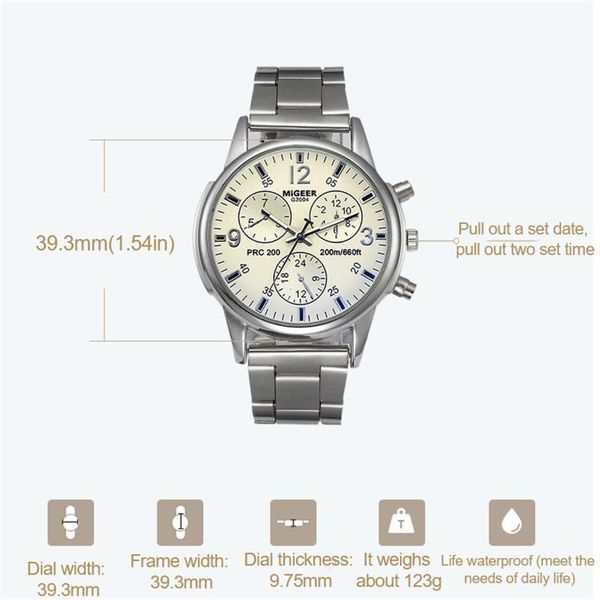 wristwatches classic geneva silver fashion men watch crystal glass stainless steel analog quartz wrist watches bracelet man gift clock, Slivery;brown
wristwatches classic geneva silver fashion men watch crystal glass stainless steel analog quartz wrist watches bracelet man gift clock, Slivery;brown