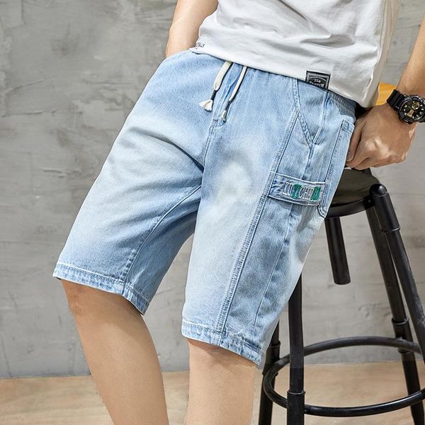 #1472 summer casual denim shorts men elastic waist wide leg jeans big size 42 knee length man fashions men's, White;black
#1472 summer casual denim shorts men elastic waist wide leg jeans big size 42 knee length man fashions men's, White;black