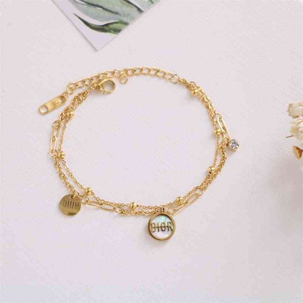 2021 new designer display titanium steel double layer hollow star fritillaria small diamond bracelet, Silver
2021 new designer display titanium steel double layer hollow star fritillaria small diamond bracelet, Silver