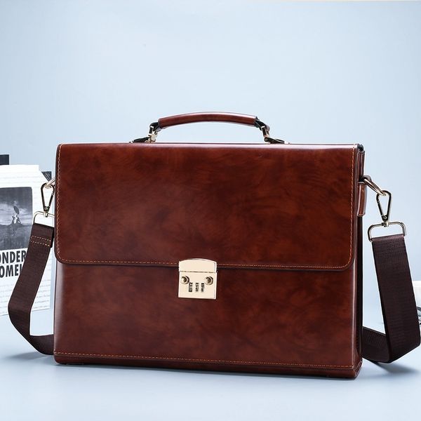 men's business handbag, password lock, official document briefcase, office computer bag, one shoulder messenger bag
men's business handbag, password lock, official document briefcase, office computer bag, one shoulder messenger bag
