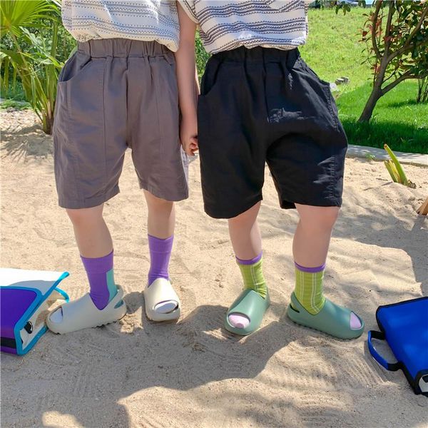 summer boys and girls patchwork casual shorts children cotton loose knee length pants, Black
summer boys and girls patchwork casual shorts children cotton loose knee length pants, Black