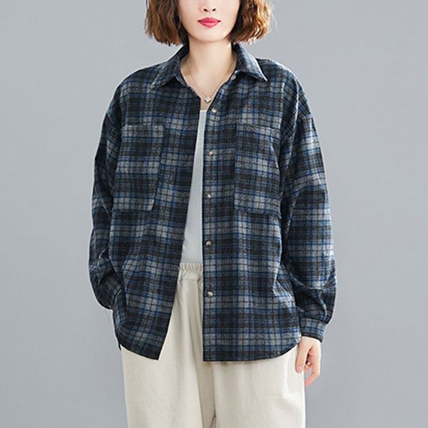 oversized women cotton casual shirts new arrival autumn korean simple style plaid pattern female long sleeve s2795 210412, White
oversized women cotton casual shirts new arrival autumn korean simple style plaid pattern female long sleeve s2795 210412, White
