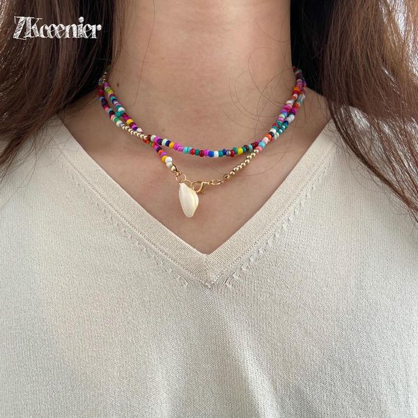 chokers bohemian style colorful rice bead necklace female creative shell double clavicle chain fashion jewelry for women, Golden;silver
chokers bohemian style colorful rice bead necklace female creative shell double clavicle chain fashion jewelry for women, Golden;silver