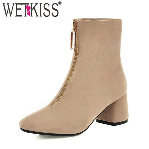 wetkiss high heels boots women ankle boot flock shoes female zip crystal shoes ladies square toe shoes winter plus size 32-48 210630, Black
wetkiss high heels boots women ankle boot flock shoes female zip crystal shoes ladies square toe shoes winter plus size 32-48 210630, Black