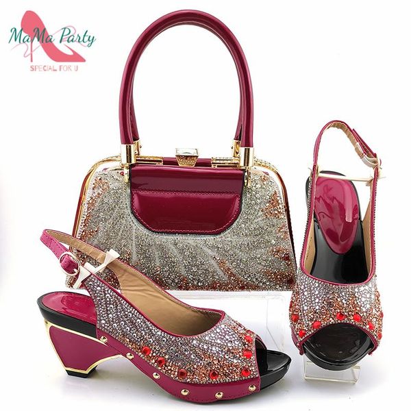 dress shoes fashion italian design 2021 est purple color selling elegant ladies and bag set decorated with rhinestone for party, Black
dress shoes fashion italian design 2021 est purple color selling elegant ladies and bag set decorated with rhinestone for party, Black