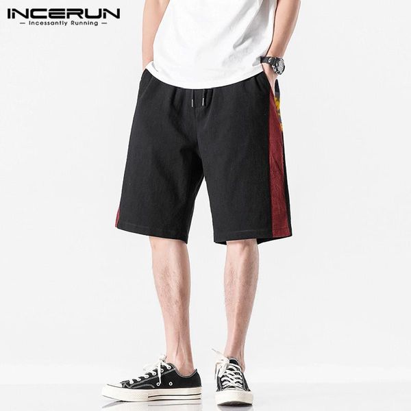 men's shorts incerun vintage men print patchwork streetwear 2021 loose pockets summer short cotton drawstring breathable casual, White;black
men's shorts incerun vintage men print patchwork streetwear 2021 loose pockets summer short cotton drawstring breathable casual, White;black