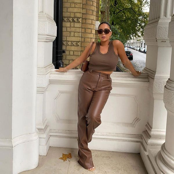 legging european style 2021 high women hip fashion street po temperament pu locomotive female pants, Black
legging european style 2021 high women hip fashion street po temperament pu locomotive female pants, Black