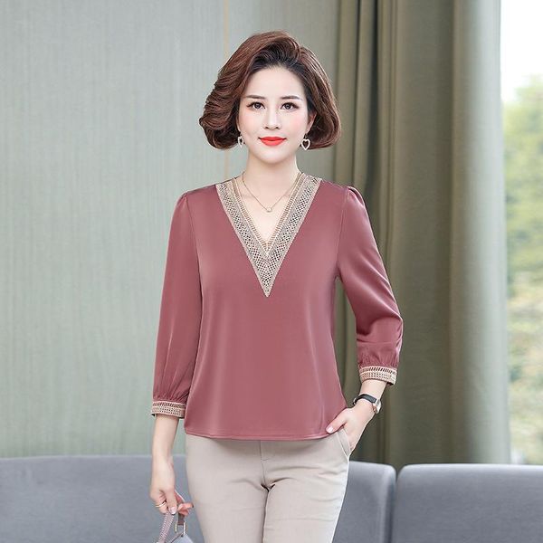 autumn women v-neck blouse shirt lady office casual solid nine quarter sleeve lace blusas vintage clothing 5xl women's blouses & shirt, White
autumn women v-neck blouse shirt lady office casual solid nine quarter sleeve lace blusas vintage clothing 5xl women's blouses & shirt, White