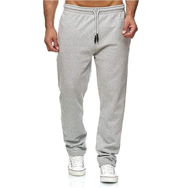 men's brushed casual sports trousers solid color joggers tethered pants, Black
men's brushed casual sports trousers solid color joggers tethered pants, Black