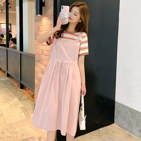 maternity dresses summer stripe patchwork pink dress short sleeve drawstring waist pregnant women a-line office lady elegant, White
maternity dresses summer stripe patchwork pink dress short sleeve drawstring waist pregnant women a-line office lady elegant, White