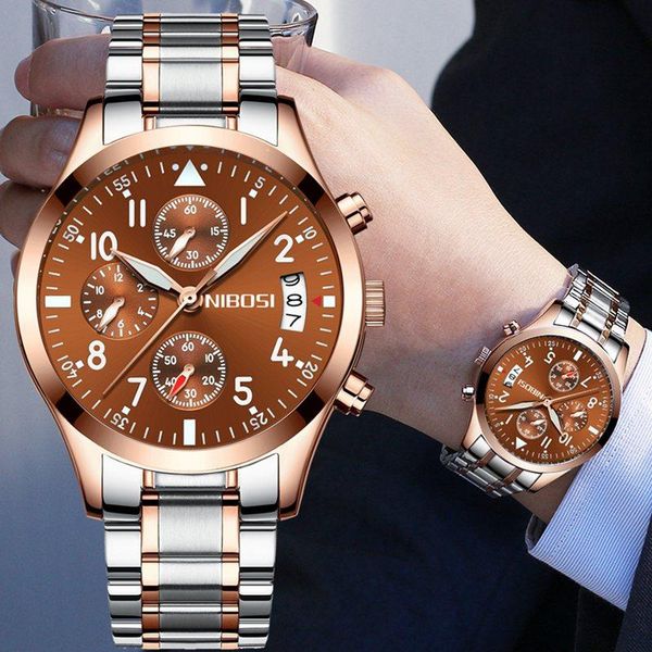wristwatches nibosi mens watches business brown men watch chronograph male clock quartz relogio masculino, Slivery;brown
wristwatches nibosi mens watches business brown men watch chronograph male clock quartz relogio masculino, Slivery;brown