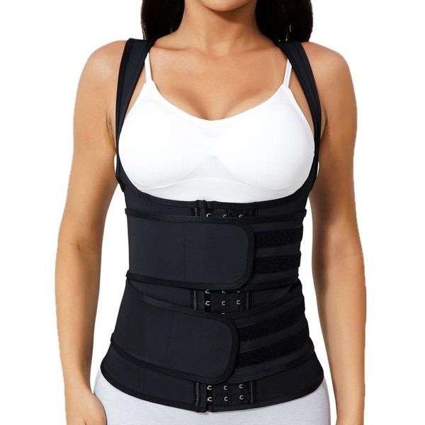 women's shapers sweat double belt sports fitness corset ladies 9 steel reinforced three-breasted shapewear rubber abdominal, Black;white
women's shapers sweat double belt sports fitness corset ladies 9 steel reinforced three-breasted shapewear rubber abdominal, Black;white