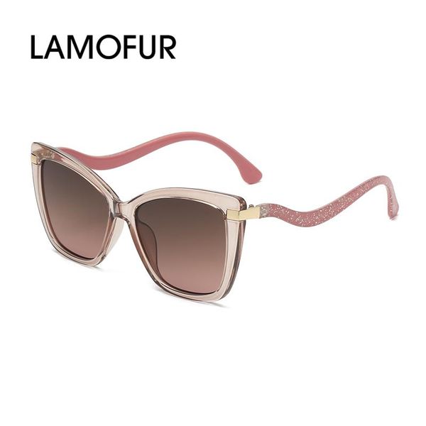 sunglasses lamofur cat eye women fashion brand designer wave-shaped glasses temples oversized frame match for 2805, White;black
sunglasses lamofur cat eye women fashion brand designer wave-shaped glasses temples oversized frame match for 2805, White;black